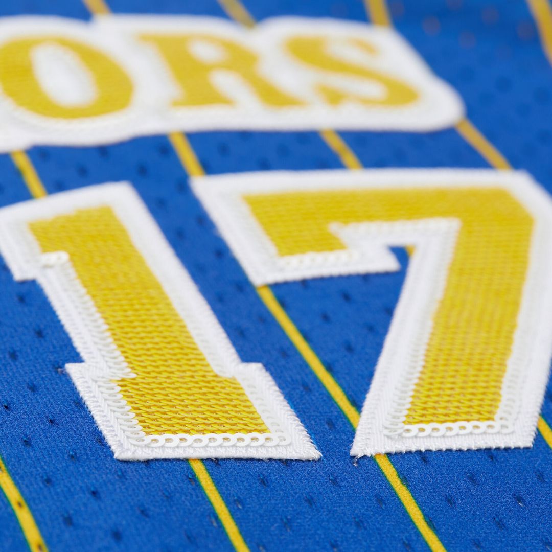 Golden State Warriors Chris Mullin Mitchell & Ness x DANNIJO Women's Fashion Cropped Basketball Jersey - Royal Team Jersey Sports Fan Apparel