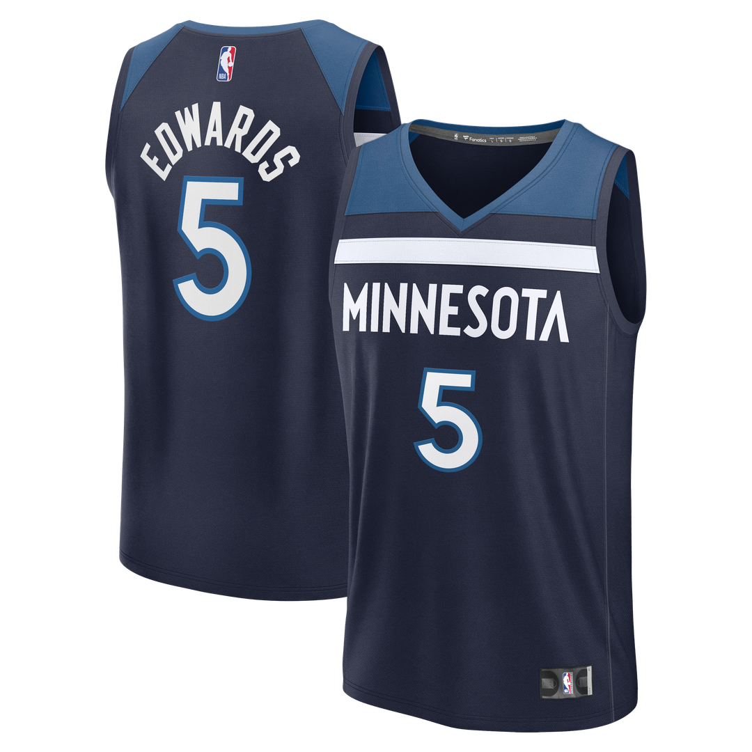 Minnesota Timberwolves Anthony Edwards Fanatics Fast Break Replica Player Jersey - Icon Edition - Navy Team Jersey Sports Fan Apparel