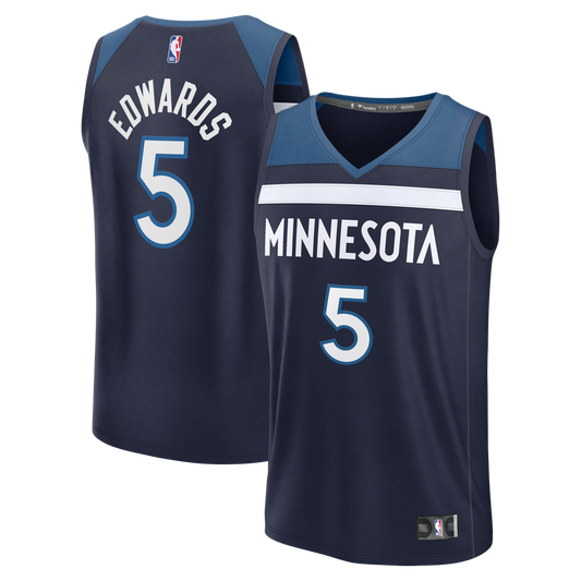 Minnesota Timberwolves Anthony Edwards Fanatics Fast Break Replica Player Jersey - Icon Edition - Navy Team Jersey Sports Fan Apparel