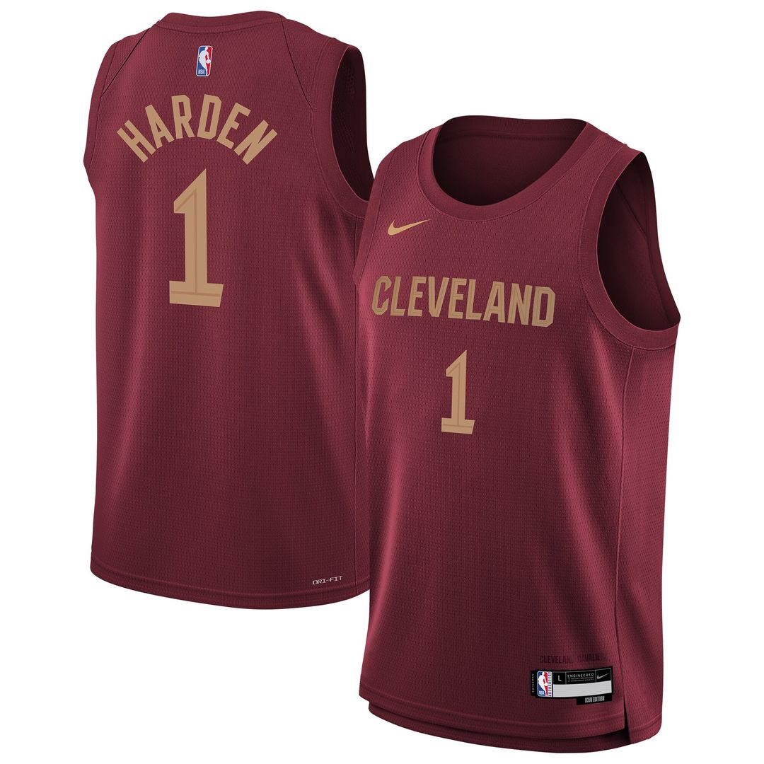 Cleveland Cavaliers James Harden Nike Youth Swingman Jersey - Icon Edition - Wine Team Jersey Sports Fan Apparel