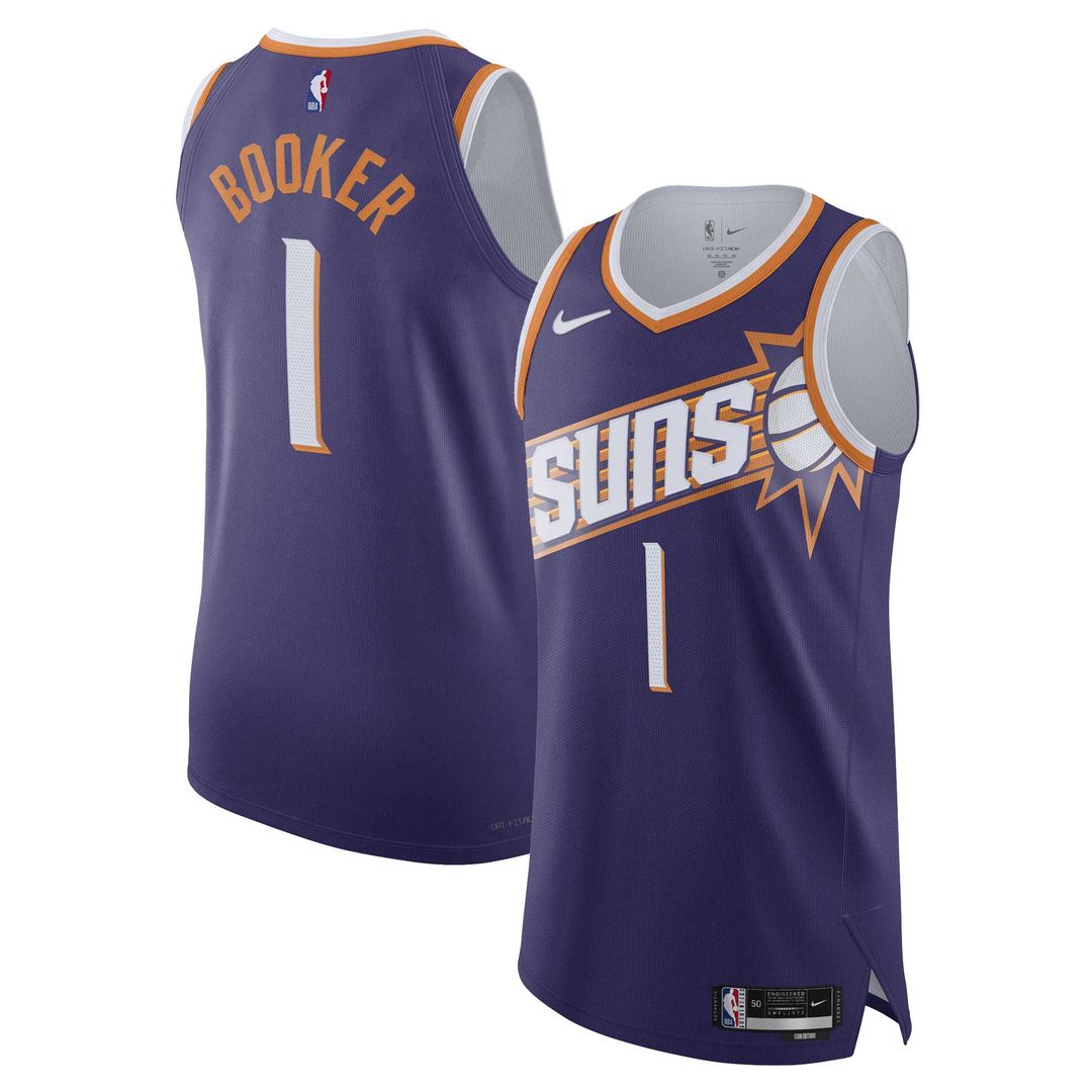 Phoenix Suns Devin Booker Nike Authentic Jersey - Icon Edition - Purple Team Jersey Sports Fan Apparel