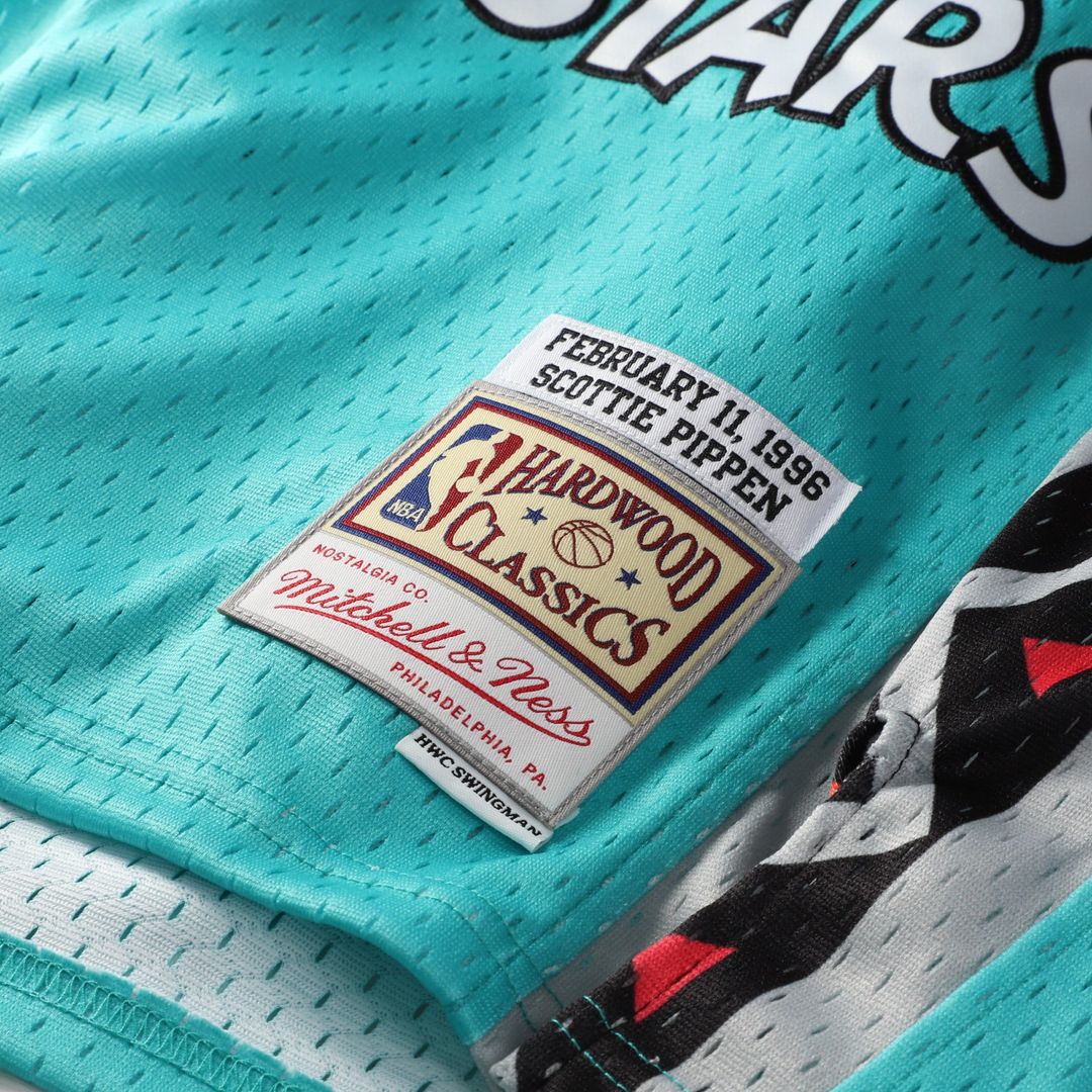 Scottie Pippen 1996 NBA All - Star Game Mitchell & Ness Youth Hardwood Classics Swingman Jersey - Teal Team Jersey Sports Fan Apparel