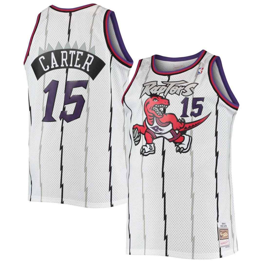Toronto Raptors Vince Carter Mitchell & Ness 1998/99 Big & Tall Hardwood Classics Swingman Jersey - White Team Jersey Sports Fan Apparel