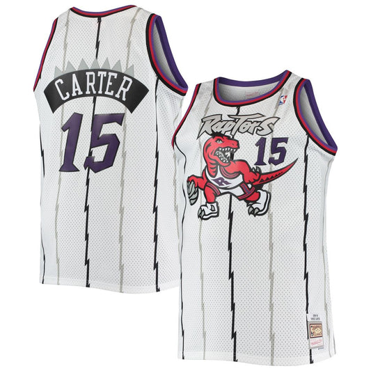 Toronto Raptors Vince Carter Mitchell & Ness 1998/99 Big & Tall Hardwood Classics Swingman Jersey - White Team Jersey Sports Fan Apparel