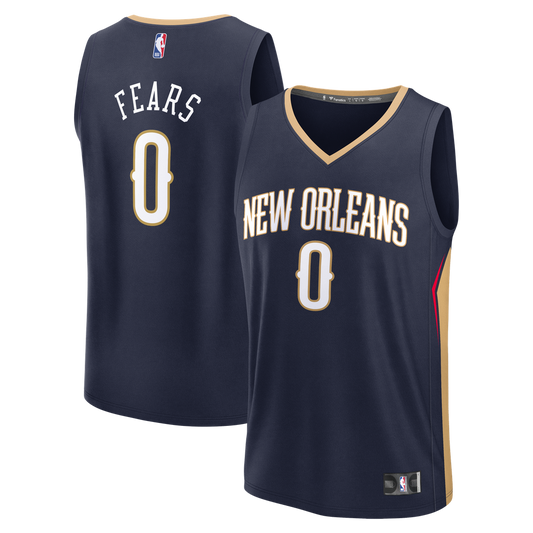 New Orleans Pelicans Jeremiah Fears Fanatics Fast Break Replica Jersey - Navy - Icon Edition Team Jersey Sports Fan Apparel