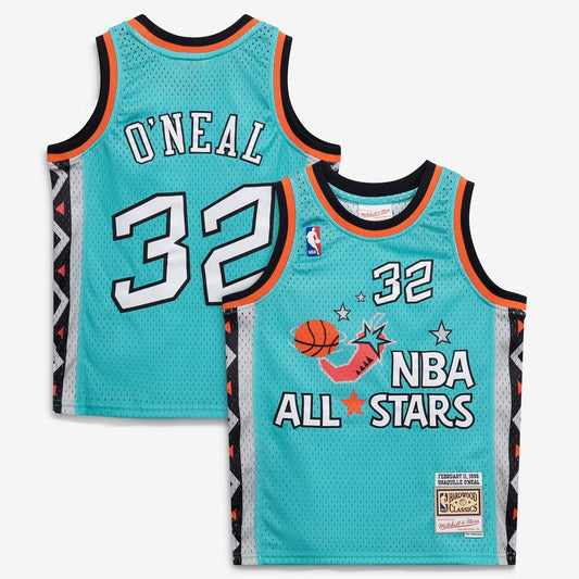 Shaquille O'Neal 1996 NBA All - Star Game Mitchell & Ness Youth Hardwood Classics Swingman Jersey - Teal Team Jersey Sports Fan Apparel