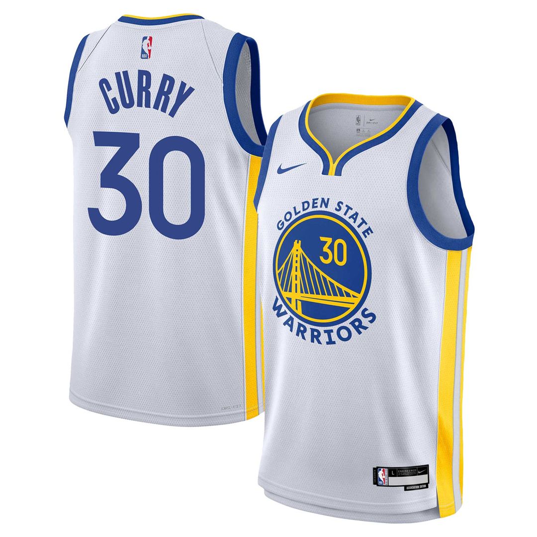 Golden State Warriors Stephen Curry Nike Youth Swingman Jersey - Association Edition - White Team Jersey Sports Fan Apparel
