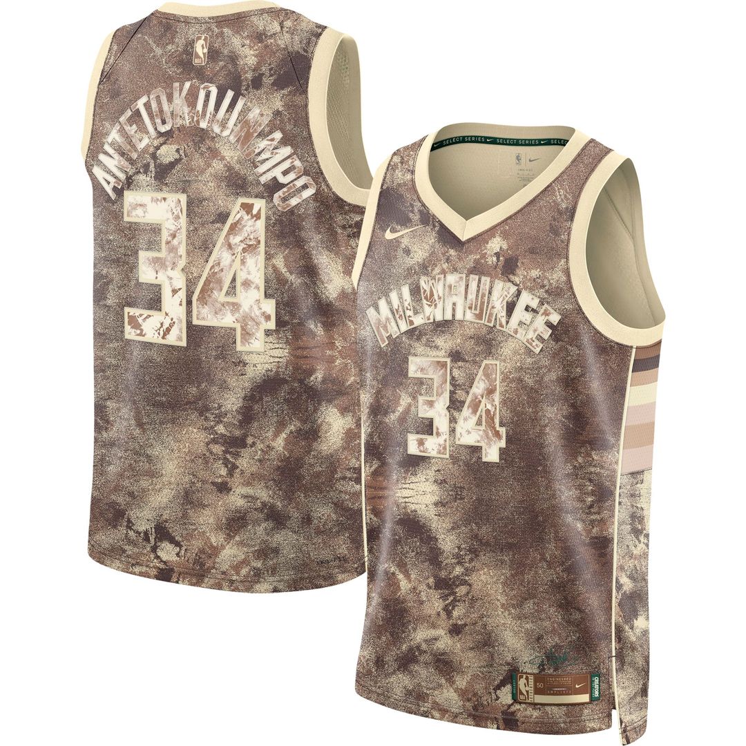 Milwaukee Bucks Giannis Antetokounmpo Nike Unisex Select Series Swingman Jersey - Brown Team Jersey Sports Fan Apparel