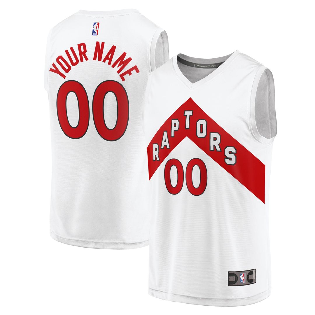 Toronto Raptors Fanatics Youth Fast Break Replica Custom Jersey - Association Edition - White Team Jersey Sports Fan Apparel
