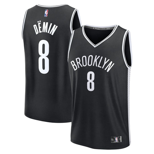 Brooklyn Nets Egor Dëmin Fanatics Fast Break Replica Jersey - Black - Icon Edition Team Jersey Sports Fan Apparel