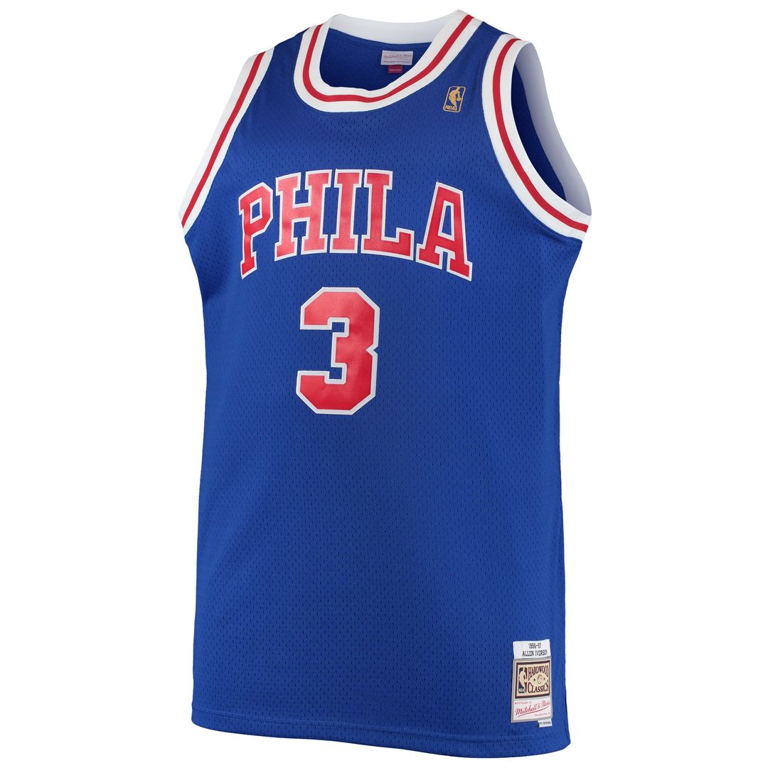 Philadelphia 76ers Allen Iverson Mitchell & Ness 1996/97 Big & Tall Hardwood Classics Swingman Jersey - Red Team Jersey Sports Fan Apparel