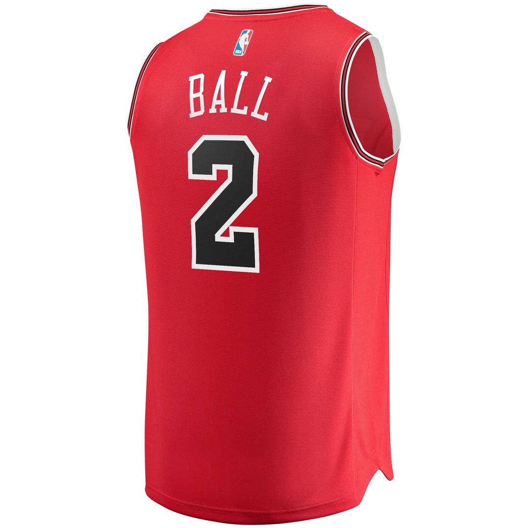 Chicago Bulls Lonzo Ball Fanatics Youth Fast Break Road Replica Jersey - Icon Edition - Red Team Jersey Sports Fan Apparel