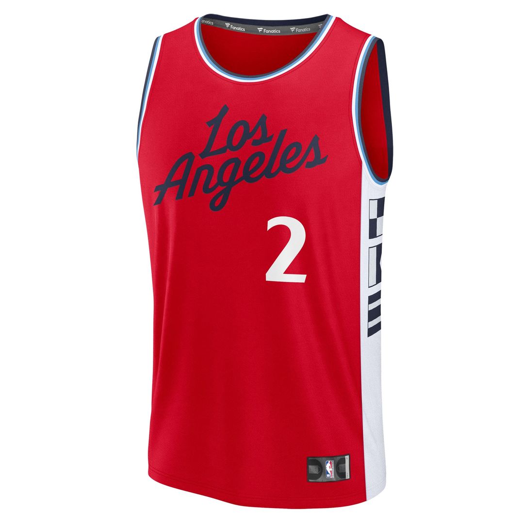 LA Clippers Kawhi Leonard Fanatics Fast Break Replica Player Jersey - Statement Edition - Red Team Jersey Sports Fan Apparel