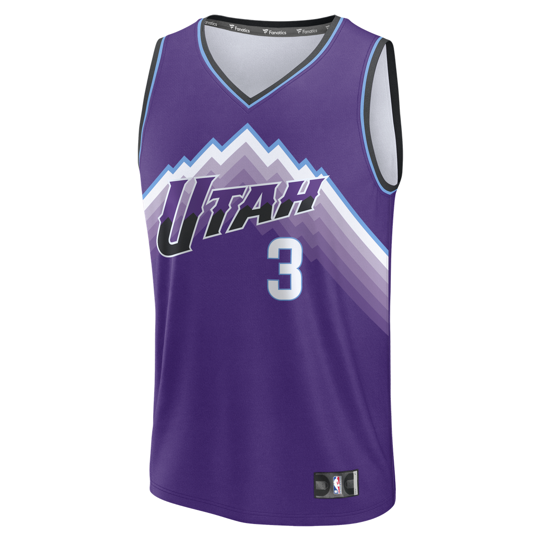 Utah Jazz Keyonte George Fanatics Fast Break Replica Jersey - Purple - Icon Edition Team Jersey Sports Fan Apparel