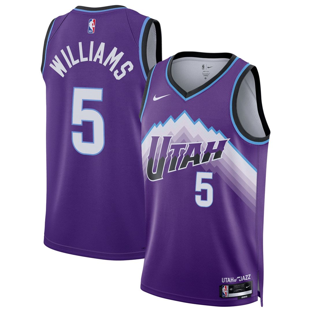 Utah Jazz Cody Williams Nike Unisex Swingman Jersey - Icon Edition - Purple Team Jersey Sports Fan Apparel